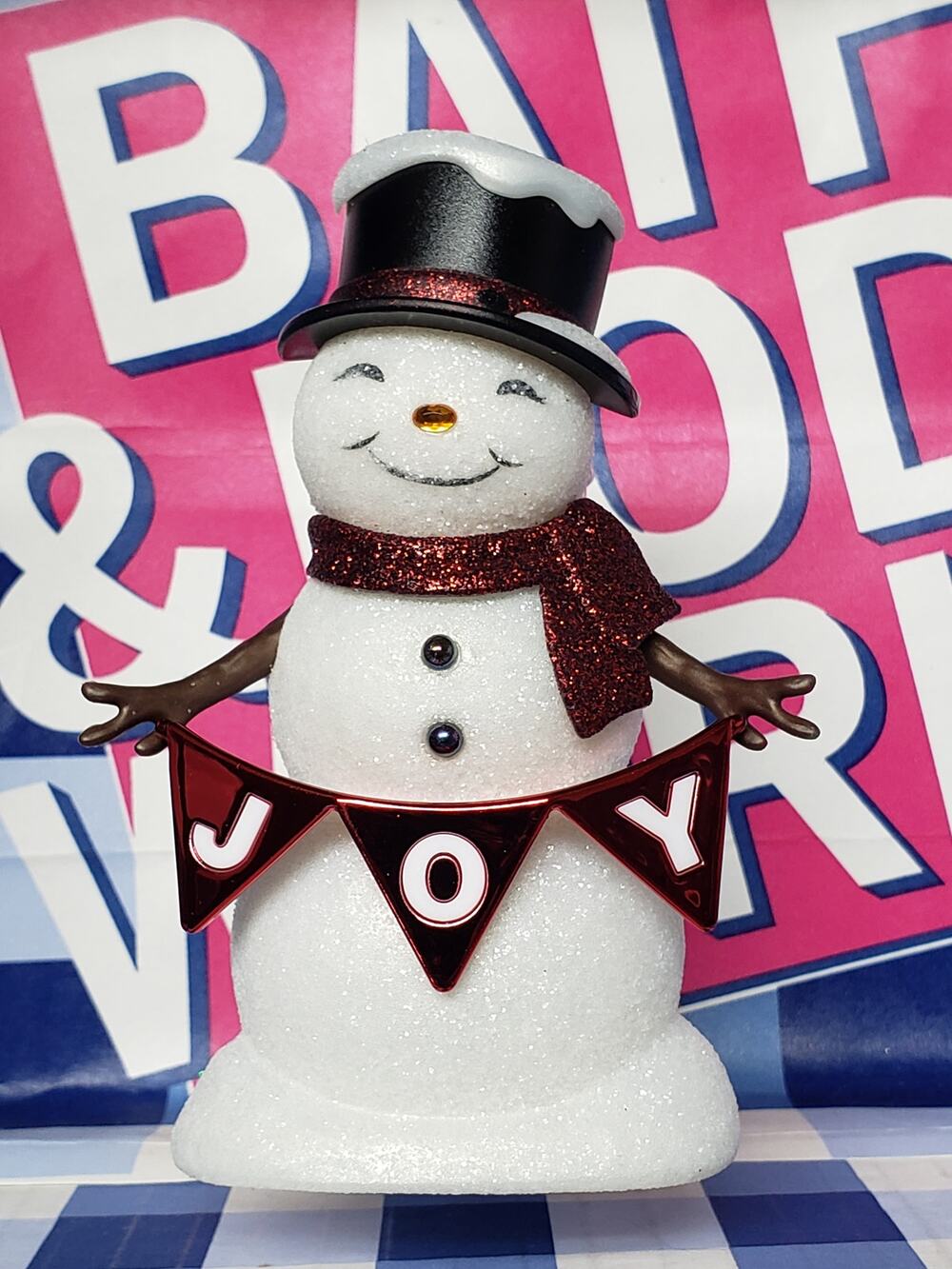 BBW Joyful Snowman Nightlight Wallflower Fragrance Plug In Home Scent Decor